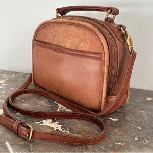 Vintage Coach 9991 Lunch Box Zip Purse Bag in British Tan RARE Made in USA 90’s